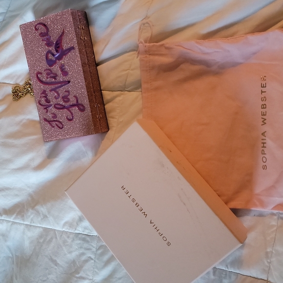 Sophia Webster acrylic clutch/purse pink - Picture 8 of 11